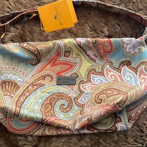 ETRO MULTI COLOR PAISLEY PURSE BAG GORGEOUS